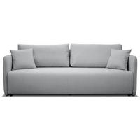 SOFA Anvio Hellgrau mit Schlaffunktion - Hellgrau/Schwarz, Kunststoff/Textil (220/88/100cm) - Selsey
