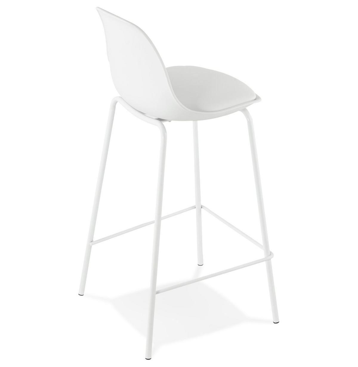 BARHOCKER COOKIE Mini weiß - Schwarz, Metall (41/86/41cm) - Légia Home