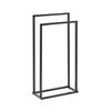 HANDTUCHSTÄNDER Stahl schwarz 45x85 cm Recreo - Schwarz, Metall (45/85/21cm) - Beliani