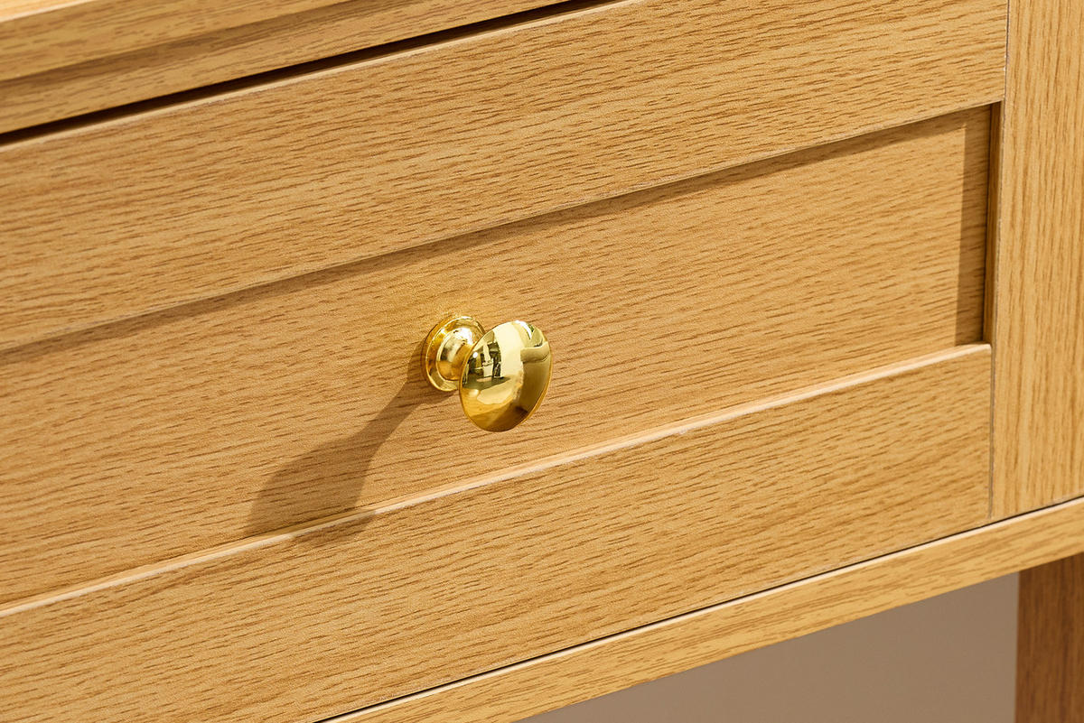 NACHTTISCH Natur - Naturfarben, Holzwerkstoff (45/68/30cm) - SoBuy