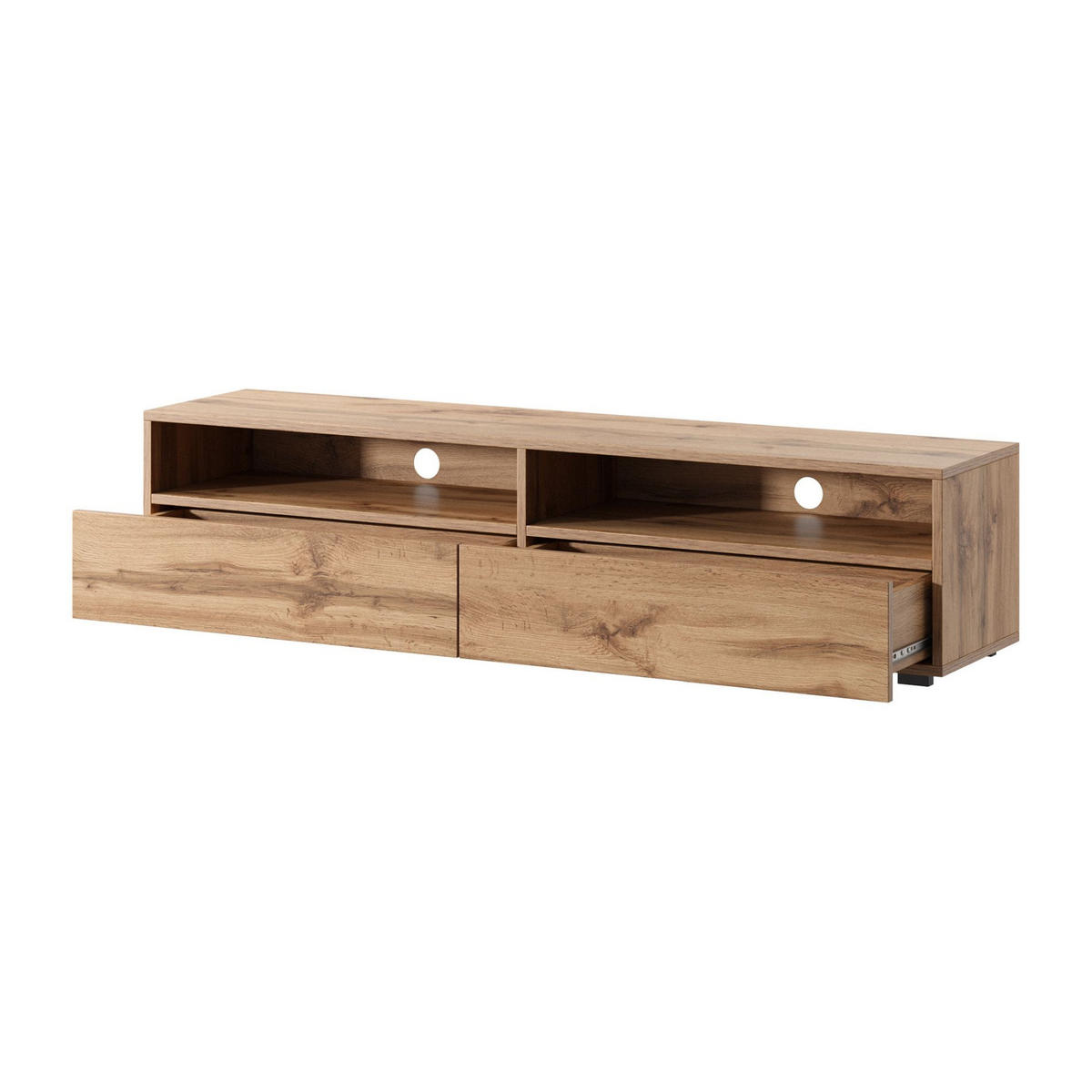 TV-LOWBOARD Rednaw mit LED Holzoptik Eiche 140 cm - Eichefarben/Eiche Wotan, Holzwerkstoff (140/30/31cm) - Selsey