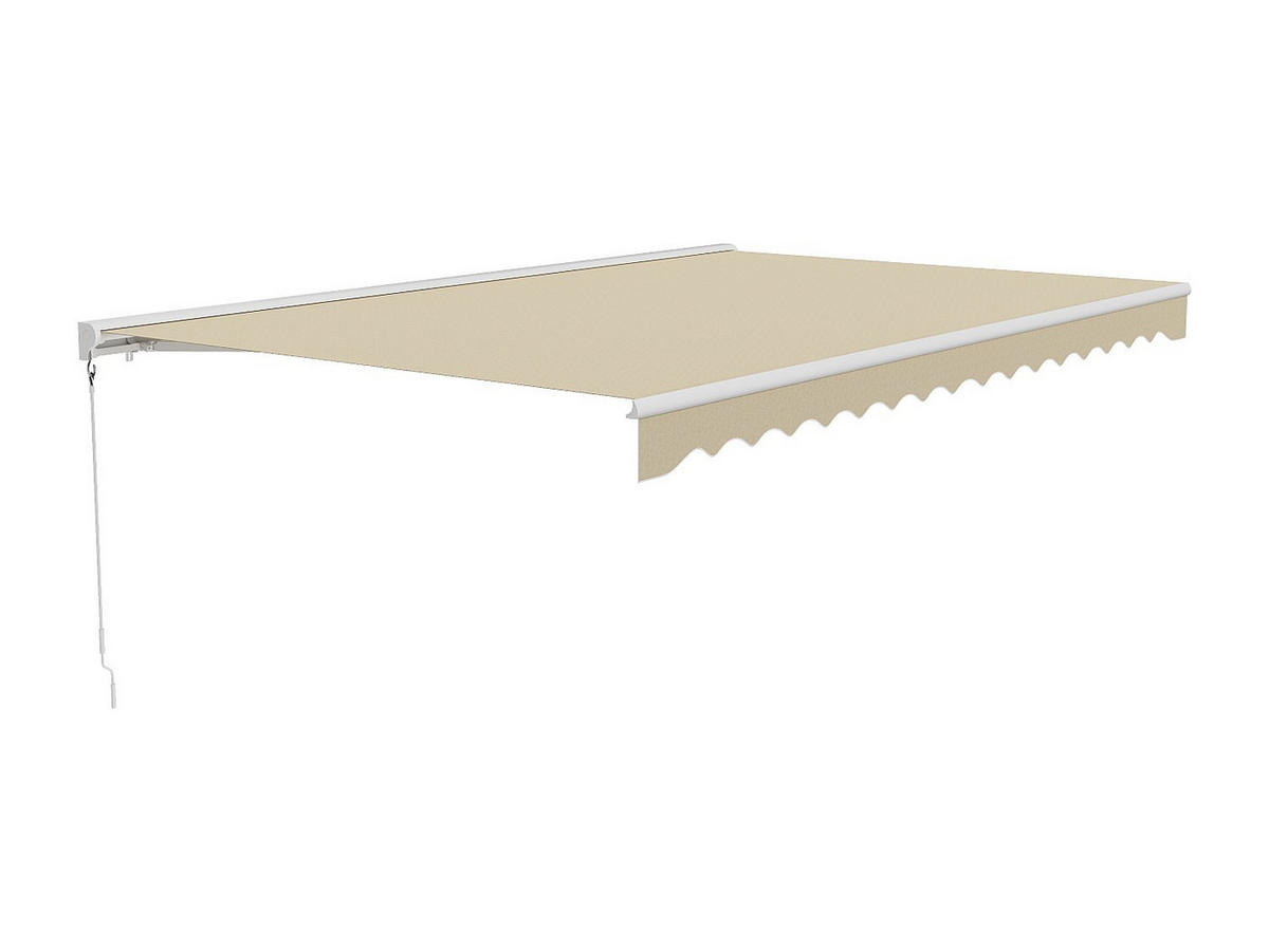 SONNENDACH - 500 cm x 300 cm - Stoff, Metall, Stoff - Beige, Weiß - COFANA - Beige/Weiß, Textil (500/14/300cm) - Vente-Unique