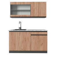 JEDNOTKOVÁ KUCHYNĚ R-Line Zlatý dub power/antracit - medově dubová/antracitová, kompozitní dřevo (140/81.6/60cm) - Vicco