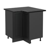 ECKUNTERSCHRANK R-Line Anthrazit Landhaus 75.6 cm , AP Anthrazit - Anthrazit, Holzwerkstoff (75.6/81.6/60cm) - Vicco