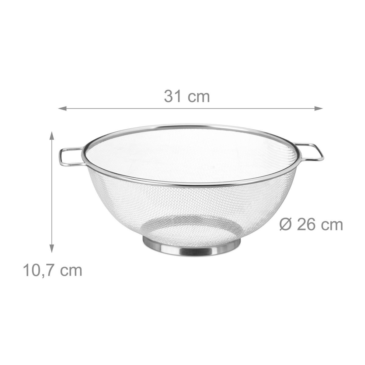 STANDSIEB - Silberfarben, Metall (26cm) - Relaxdays