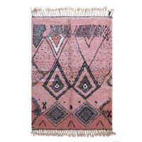 BERBERTEPPICH elegant im ethnischen Stil aus Wolle 200x 300 cm - Pink, Naturmaterialien (200/300cm) - AFK Living