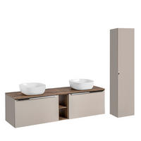 KOUPELNOVÝ NÁBYTEK 180cm Éros 2er-Set Krtek - šedohnědá, kompozitní dřevo (180/48/46cm) - Petits-meubles