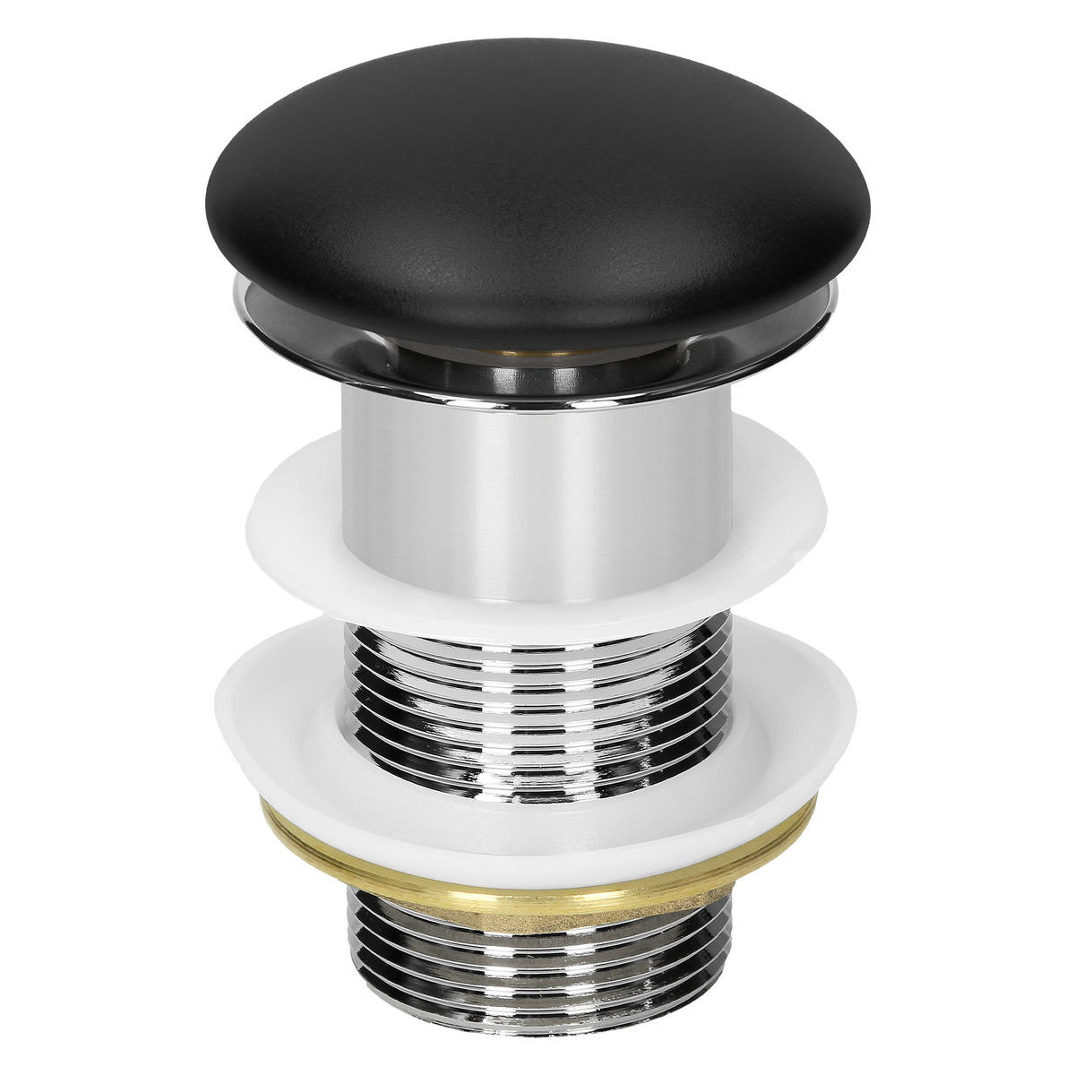 WASCHBECKEN Schwarz 41x33,5x14,5 cm mit Ablaufgarnitur Schwarz - Schwarz, Keramik (33.5/14.5/41cm) - LuxeBath