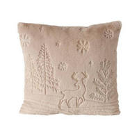 PLÜSCHKISSEN Hope 45/45 cm - Beige, Textil (45/15/45cm) - Boltze Home