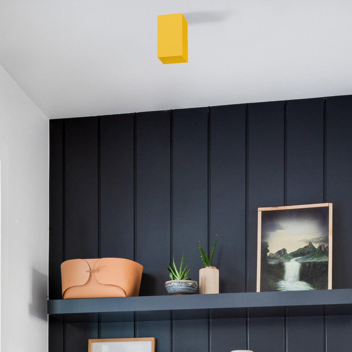 DECKENLEUCHTE - Gelb, Metall (6/6/10cm) - Lumicom