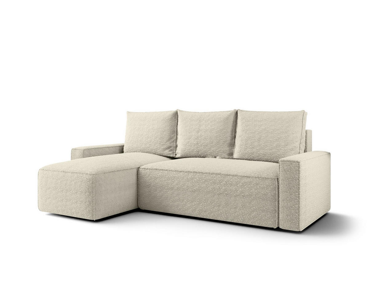 ECKSOFA mit Schlaffunktion SAVIO Quelle 03 Links - Beige, Textil (232/140cm) - Bedante