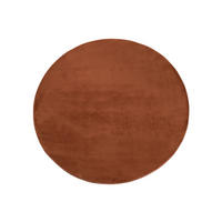 HOCHFLOR-TEPPICH Topia 400 Terra-Rot 160 cm Rund - Rot, Textil (160/160cm) - carpet city