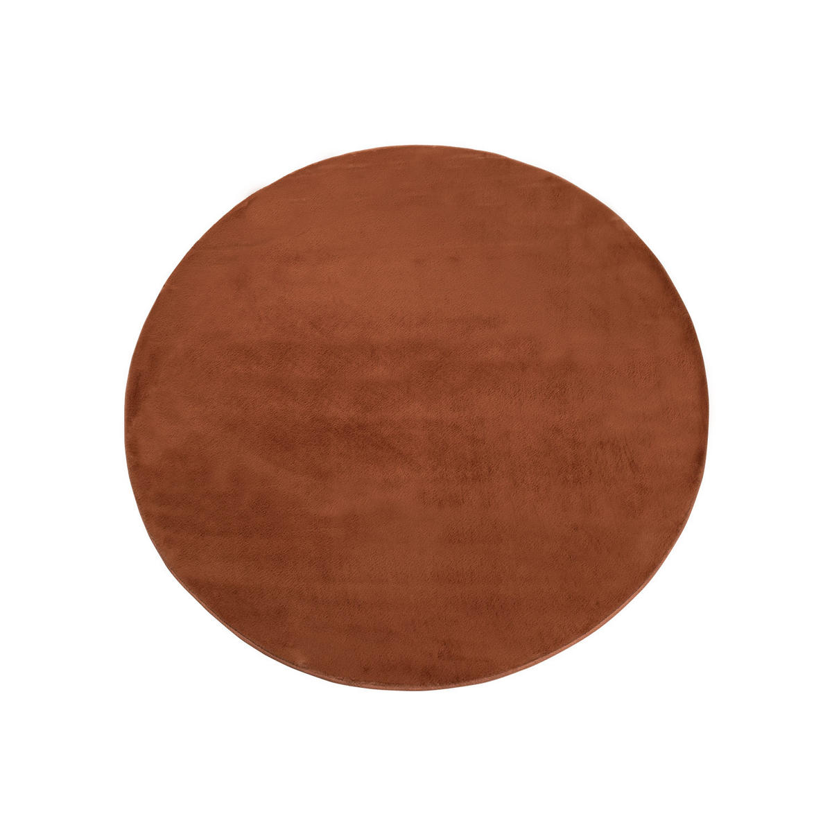 HOCHFLOR-TEPPICH Topia 400 Terra-Rot 160 cm Rund - Rot, Textil (160/160cm) - carpet city