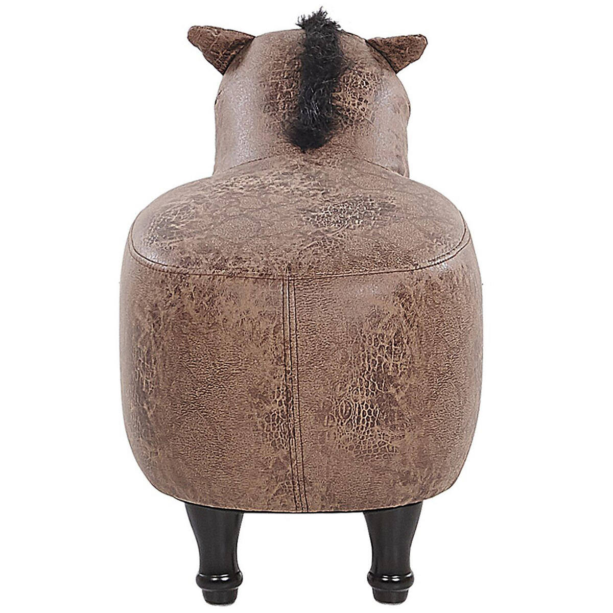 TIERHOCKER Horse 64/33/50 cm - Braun, Kunststoff/Textil (33/50/64cm) - Beliani