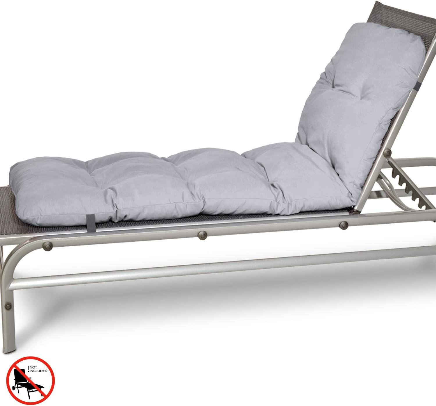ROLLLIEGENAUFLAGE Flair RL 190x60x8cm Hellgrau (2tlg) - Hellgrau, Textil (60/16/190cm) - Beautissu 