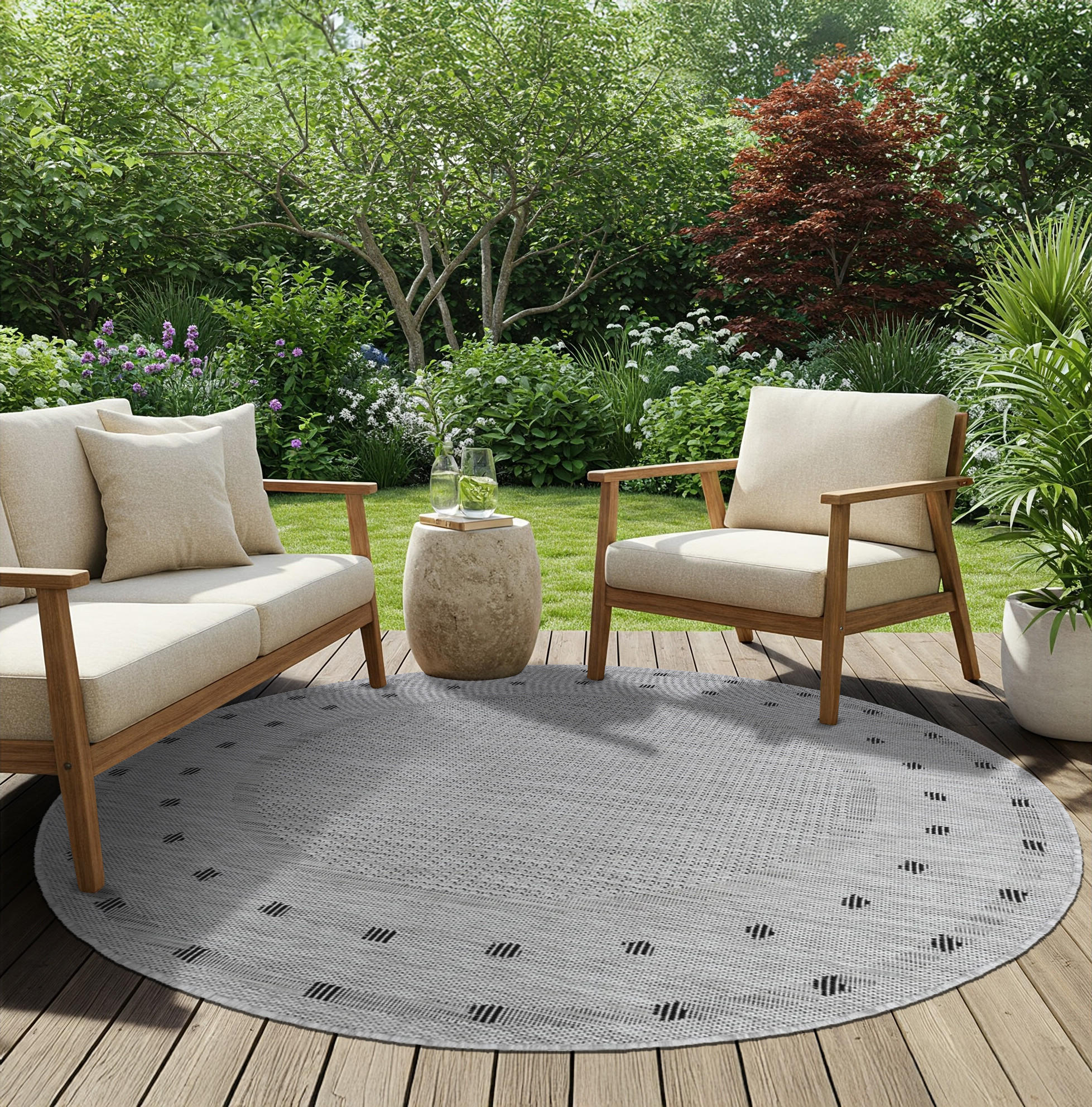 TEPPICH MELISSA Grau 200/200 cm - Grau, Kunststoff (200/200cm) - Tapiso