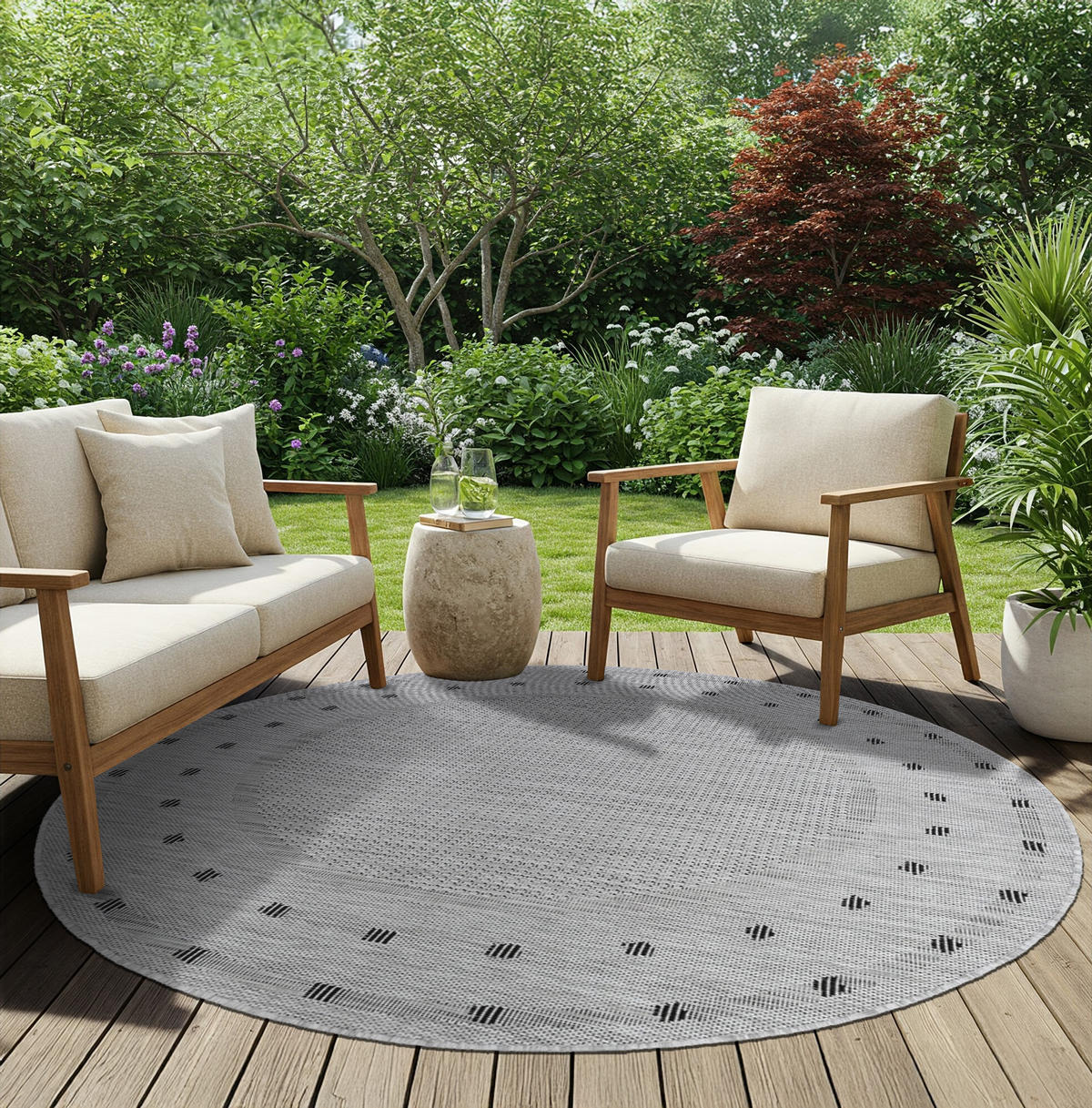 TEPPICH MELISSA Grau 200/200 cm - Grau, Kunststoff (200/200cm) - Tapiso