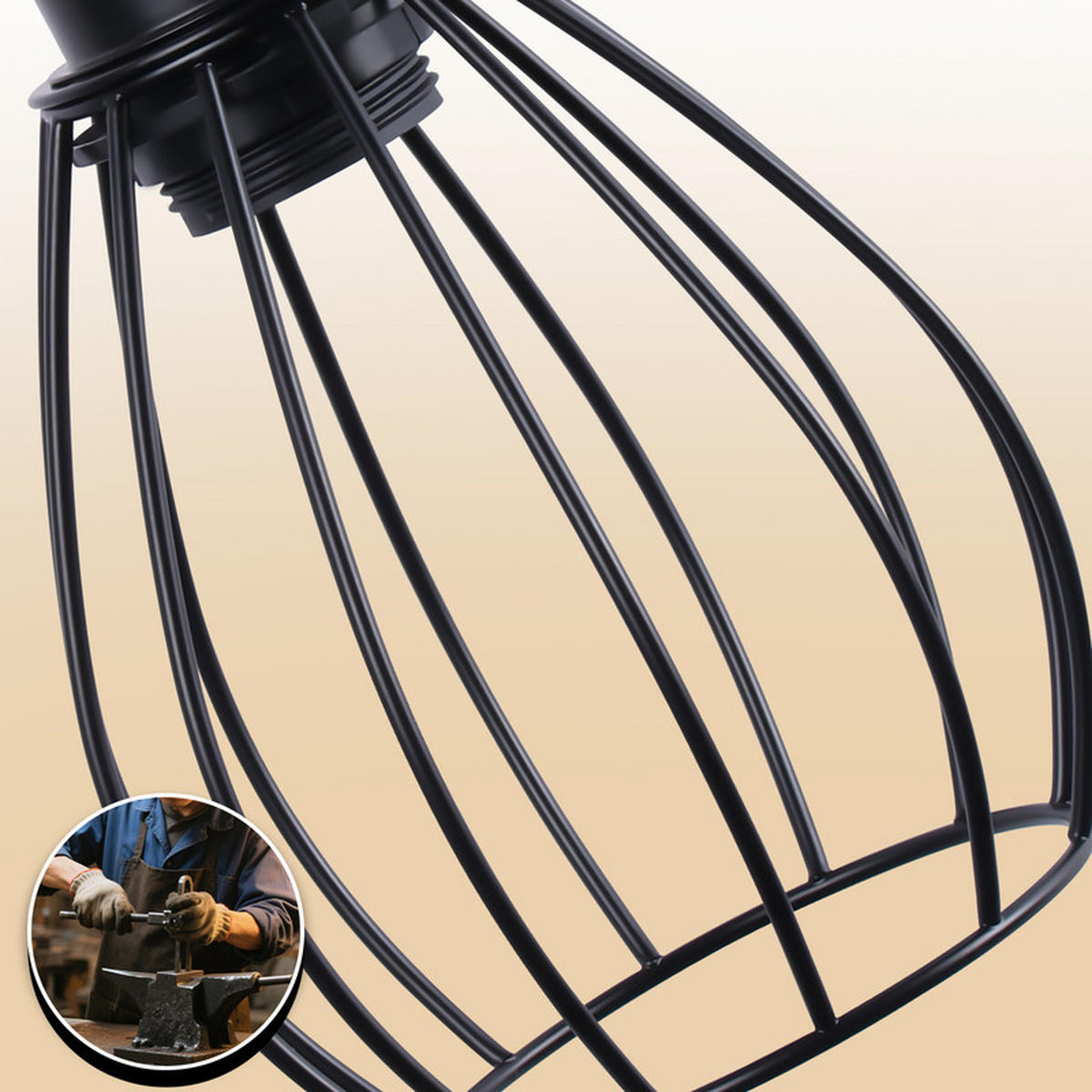 TISCHLEUCHTE Engelbert II 20/15cm - Schwarz, Metall (20/15/46cm) - Nettlife