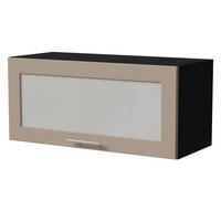 KLAPPHÄNGESCHRANK Brerra W4BS/80 WKF Schwarz / RAL 1019 graubeige Matt 80 / 32,5 / 36cm - Graubraun/Schwarz, Holz/Holzwerkstoff (80/36/32.5cm) - Feldmann-Wohnen