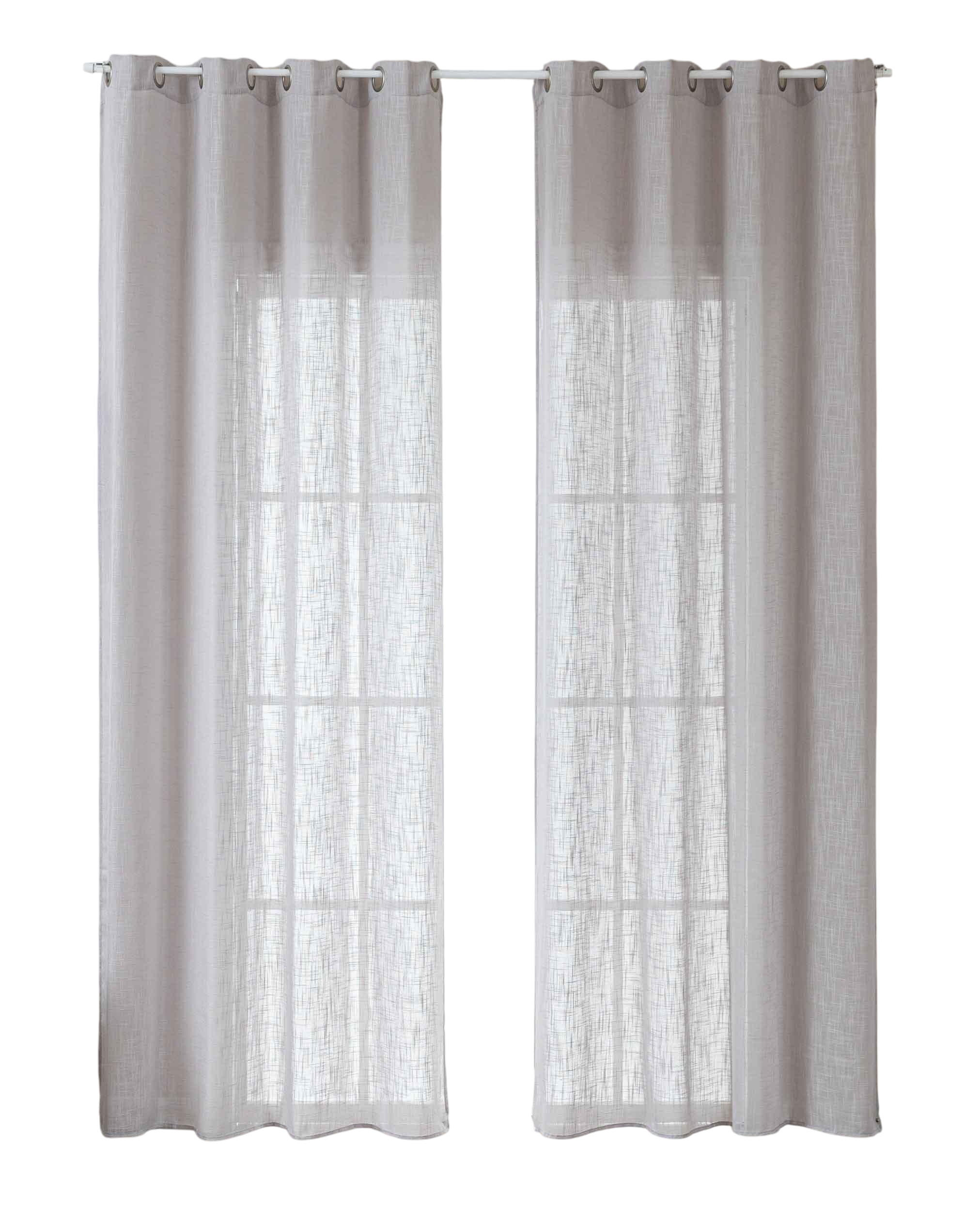 VORHANG 2ER SET SEOUL HxB 245x140 cm Grau - Grau, Textil (60/245cm) - Gardinenbox