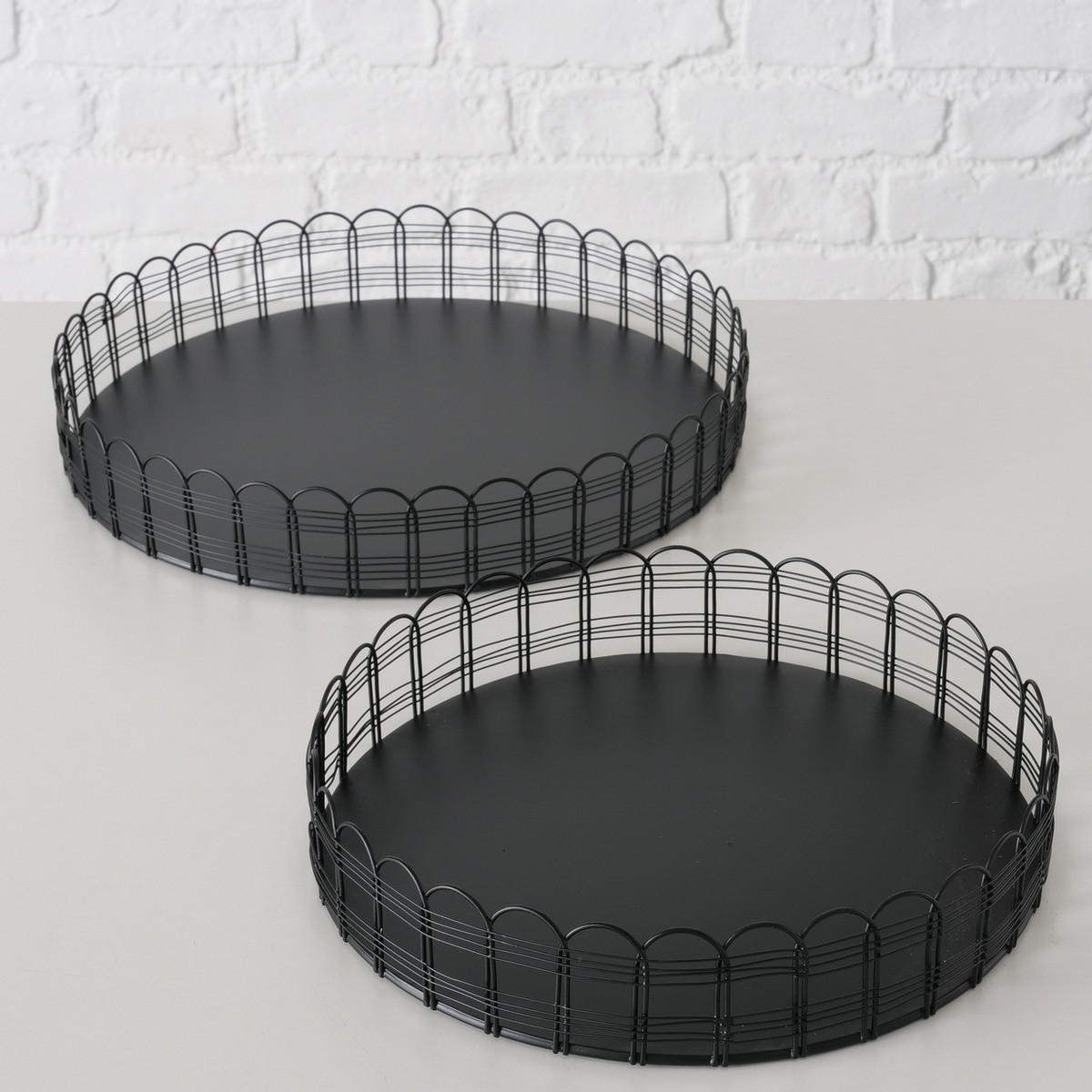 TABLETTS von Weira Schwarz - Schwarz, Metall (31/5/31cm) - Boltze Home