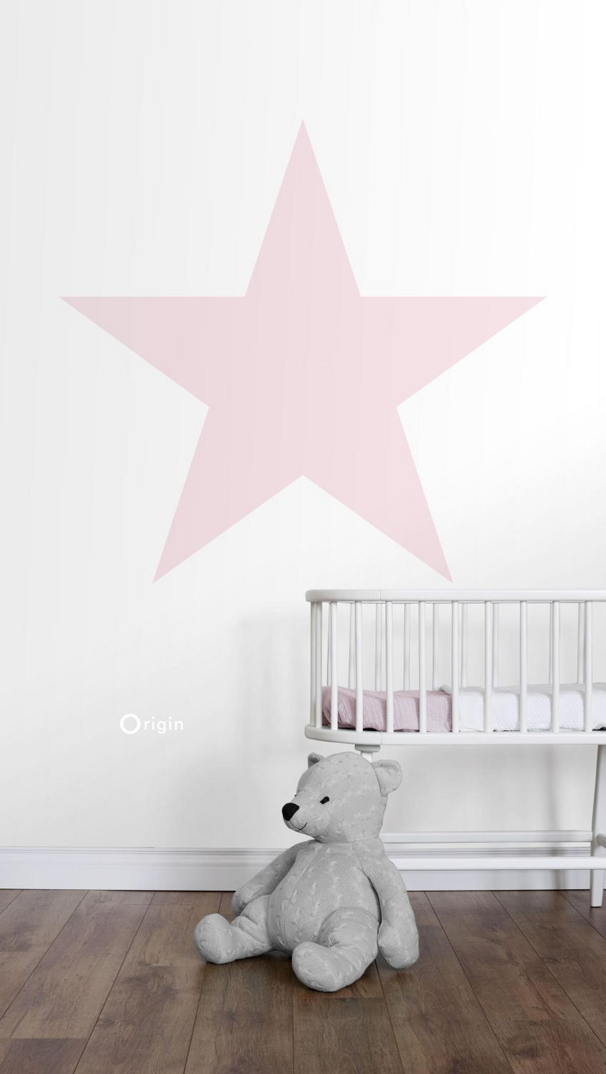 FOTOTAPETE Sterne 150 x 279 cm - Pink, Papier (150/279cm) - Origin Wallcoverings