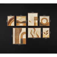GEMÄLDE Im Rhythmus der Natur Schattenfugenrahmen Eichefarben 7-teilig - Eichefarben, Holz (110/90cm) - YS-art gallery