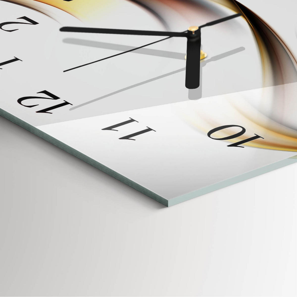 WANDUHR 30x30 cm - Abstraktion - Multicolor, Glas (30/30/0.4cm) - TULUP
