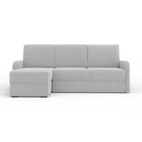 ECKSOFA BIANCO 215 cm breit in Boucle Hellgrau links - Hellgrau, Holzwerkstoff/Textil (215/145cm) - Deine Möbel 24