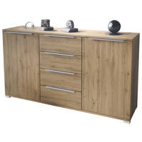 SIDEBOARD Linio Eiche Evoke - Eiche San Remo, Holzwerkstoff (138.5/75.5/35cm) - Vladon