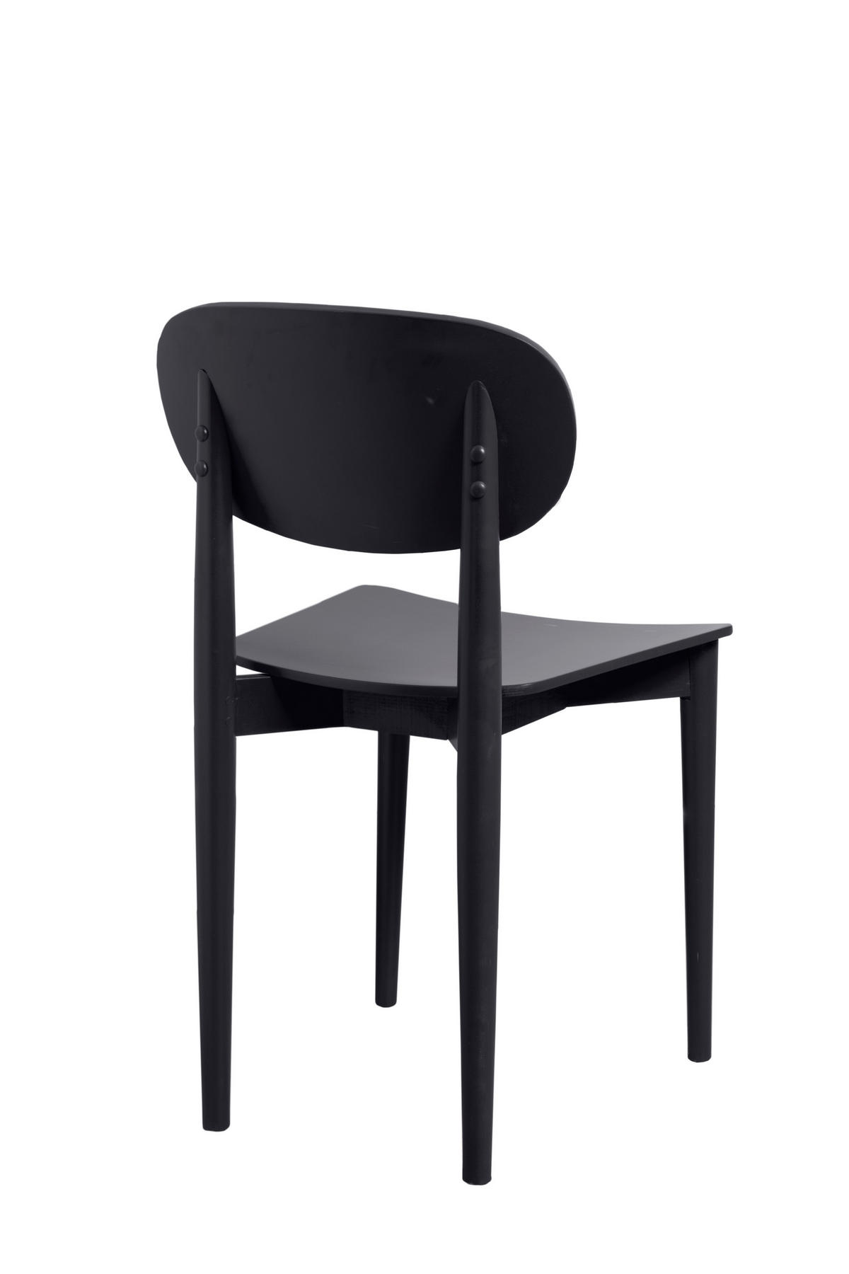 STUHL aus massivem Buchenholz in Schwarz SANDRO - Schwarz, Holz (43/80/50cm) - RNT By Really Nice Things
