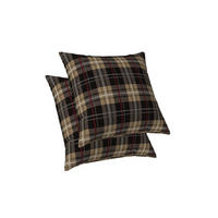 KISSENBEZÜGE 2er-Set Schottenkaro 40x40 cm Schokoladenbraun - Multicolor, Textil (40/40cm)
