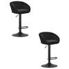 BARHOCKER 2-er Set EAST schwarzer Sitz, schwarze Basis - Schwarz, Textil (53/103/46cm) - Valora