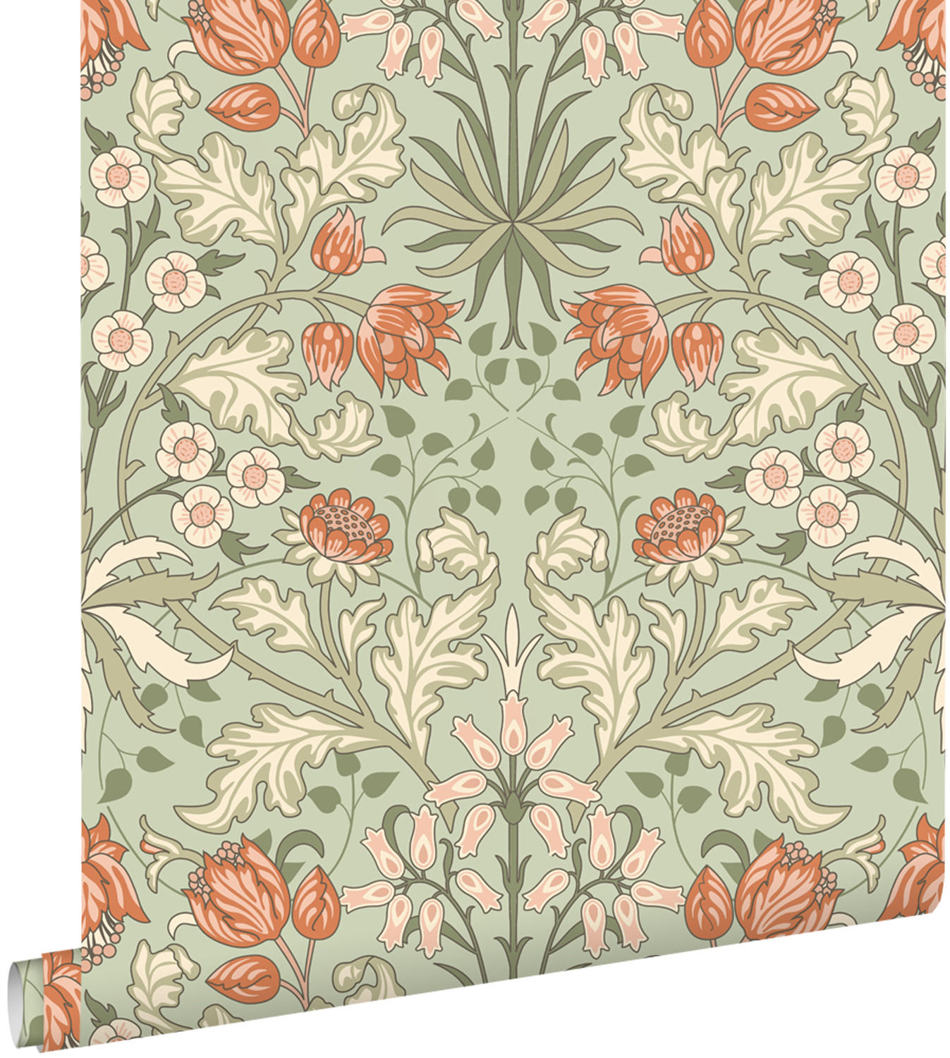 TAPETE Blumenmuster im Jugendstil 50 x 900 cm - Grün, Papier (50/900cm) - ESTAhome