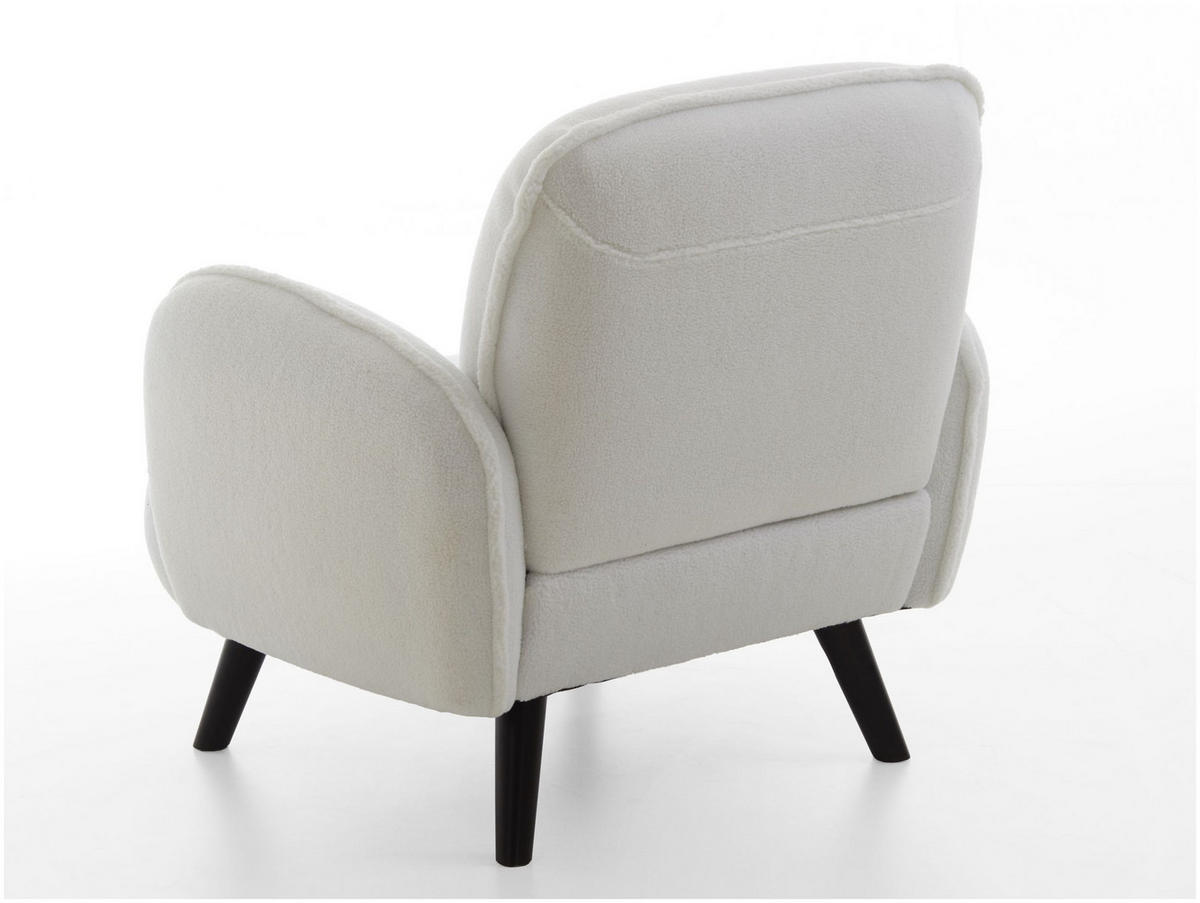 ARMLEHNENSESSEL Ben Teddystoff Weiß - Weiß, Textil (88/84/87cm) - ATLANTIC home collection