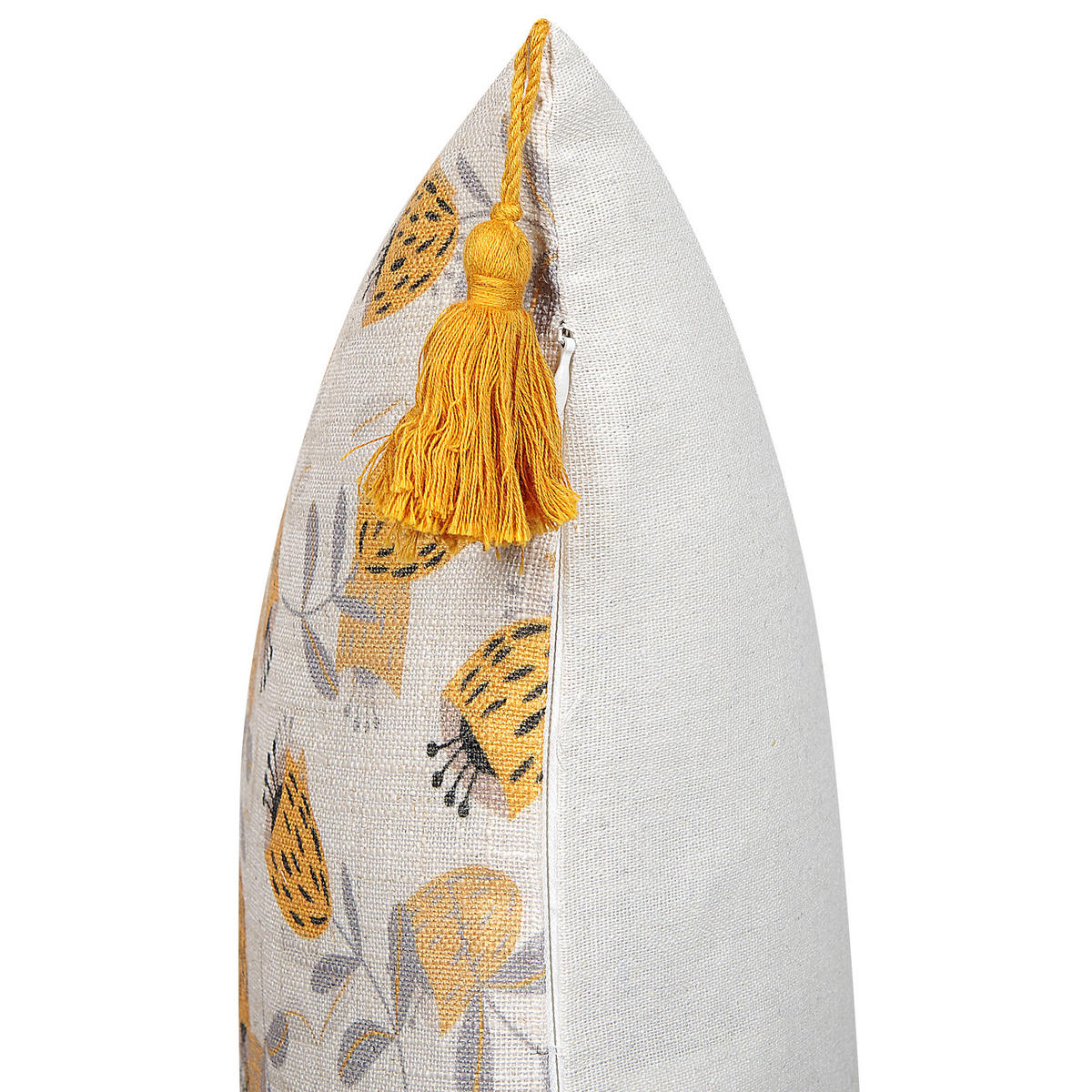 DEKOKISSEN 2er-Set Hellbeige 45/45 cm Abutilon - Beige, Textil (45/45cm) - Beliani