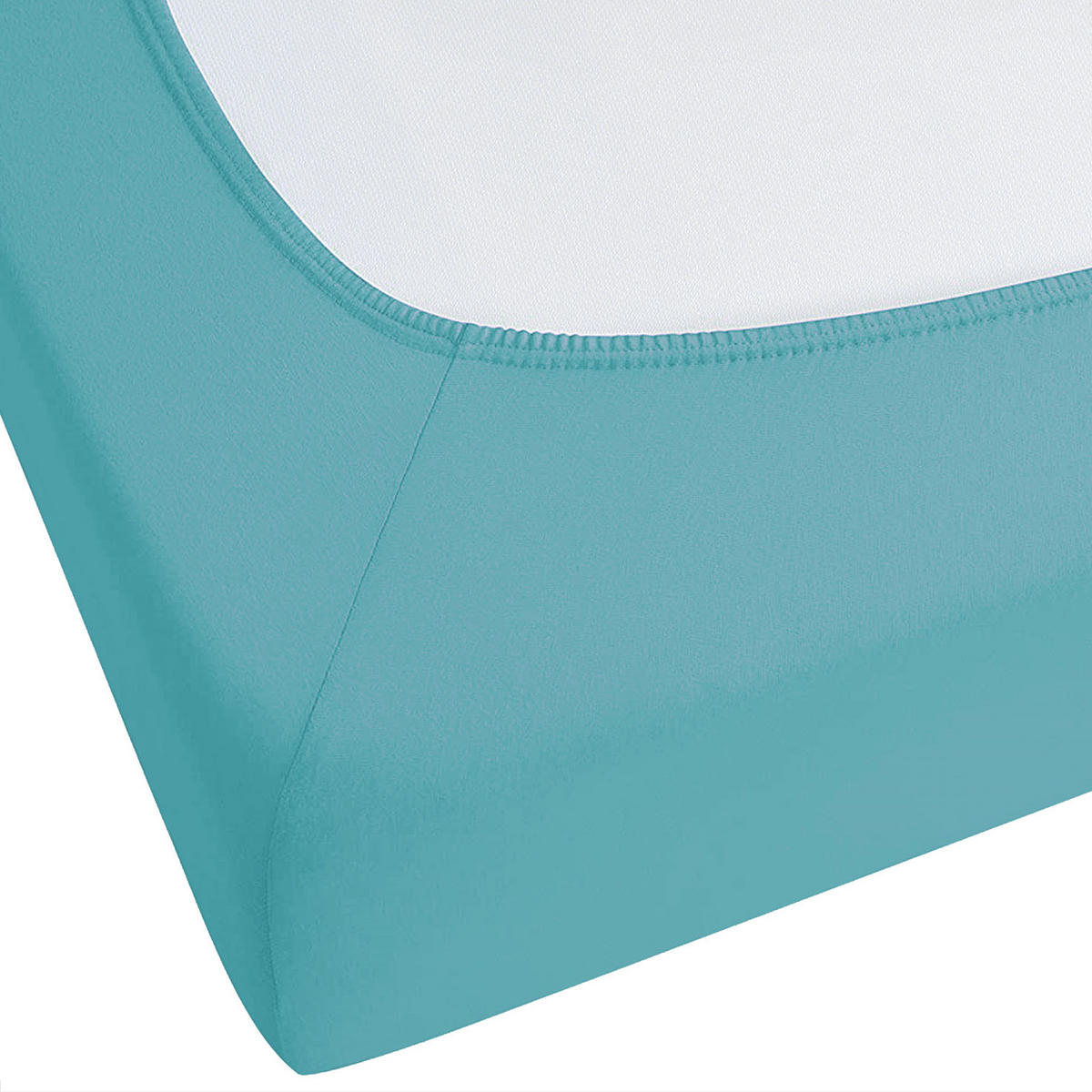 SPANNBETTLAKEN Blau 140 x 200 cm Hofuf - Blau, Textil (140/200cm) - Beliani