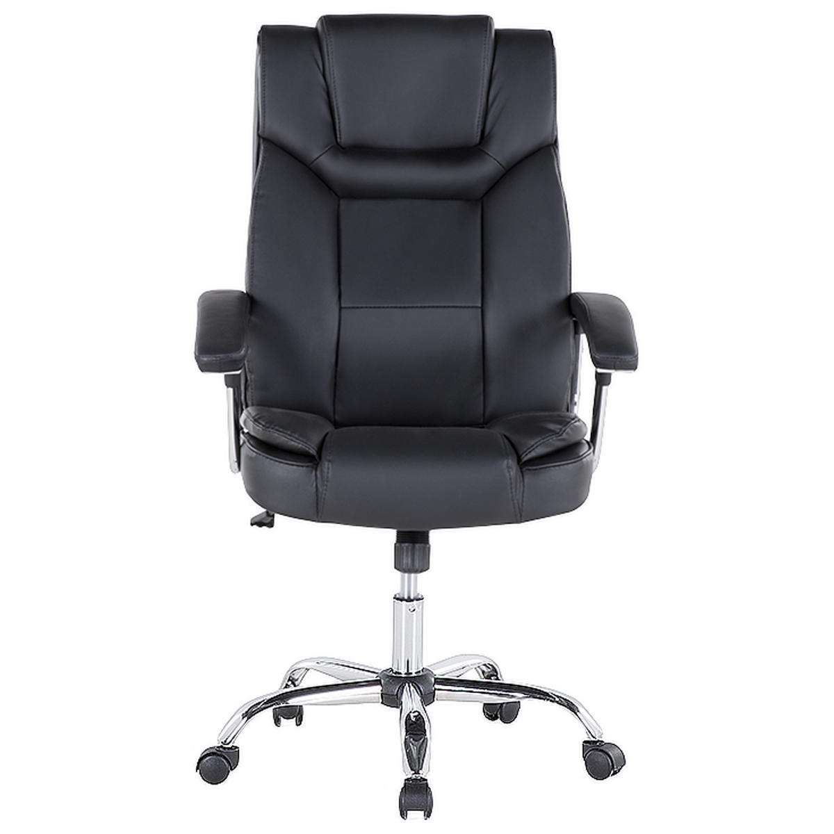 BÜROSTUHL Kunstleder Schwarz Advance - Schwarz, Kunststoff/Textil (60/100/60cm) - Beliani