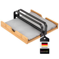 SERVIETTENHALTER, schwarz - Schwarz, Holz (19/5.5cm) - bremermann