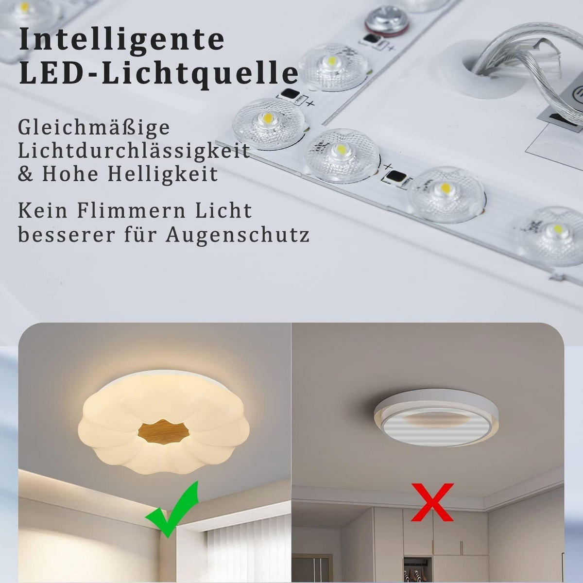 LED-DECKENLEUCHTE Ulrich 40/40/7 cm - Weiß, Kunststoff (40/40/7cm) - Nettlife