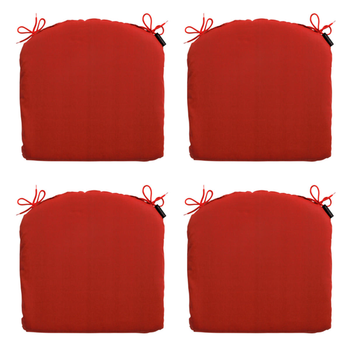SITZKISSEN Basic 46/48 cm 4er-Set - Rot, Textil (48/4/46cm) - Madison