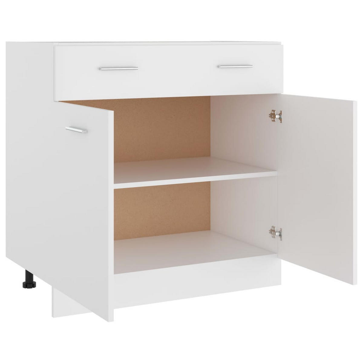 SCHUBUNTERSCHRANK Lyon Weiss 80/46/81,5 Cm Holzwerkstoff - Weiß, Holzwerkstoff (46/81.5/80cm) - vidaXL