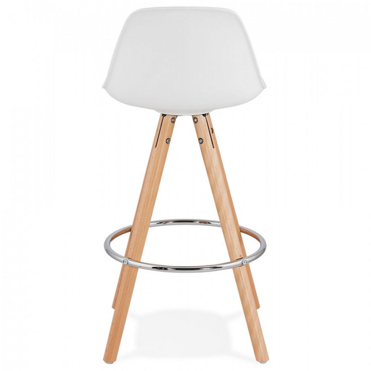 BARHOCKER Weiß 42x85x42cm - Buchefarben/Weiß, Holz/Kunststoff (42/85/42cm) - AlterEgo