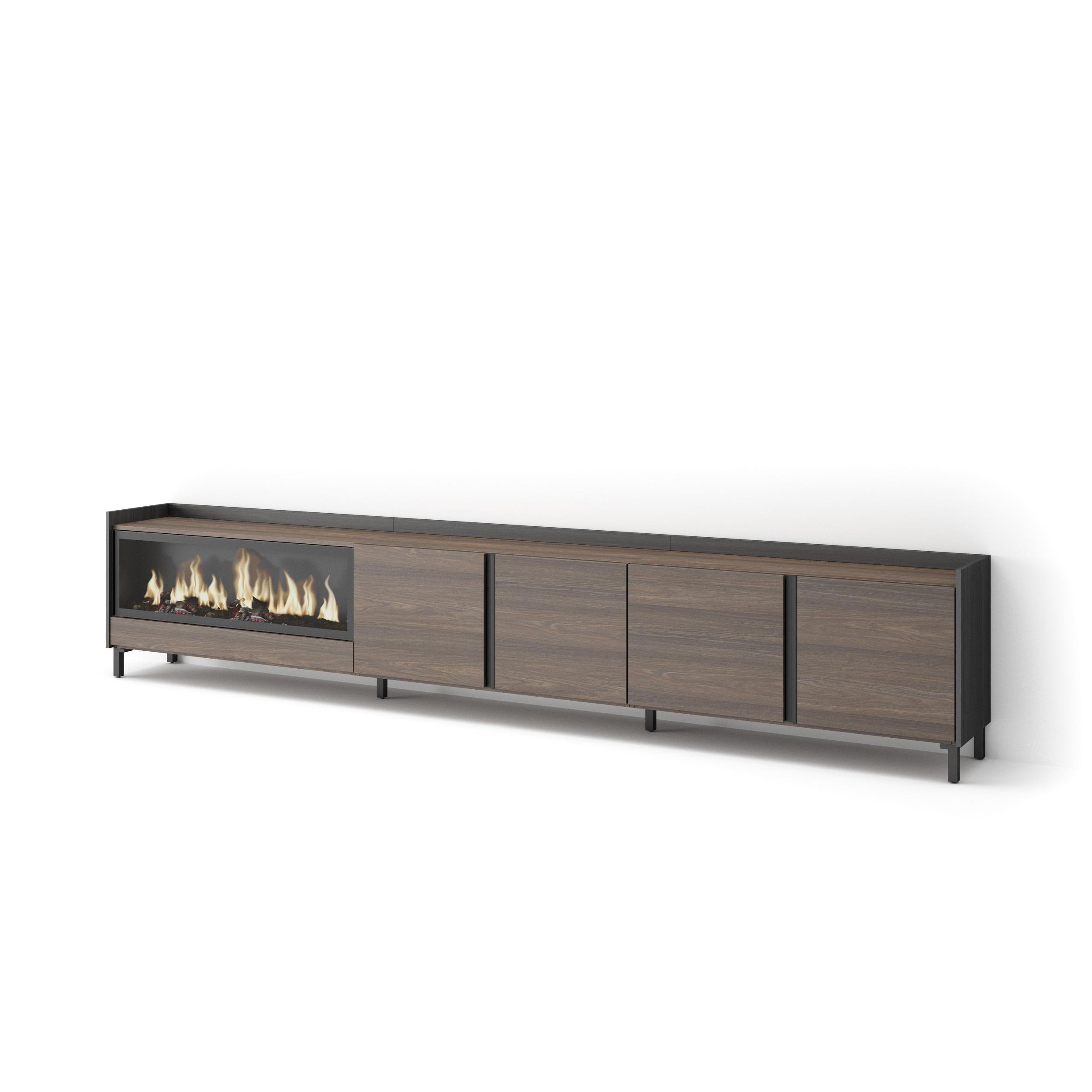 Skraut Home Lowboard, Dunkelbraun 315x61x35 cm