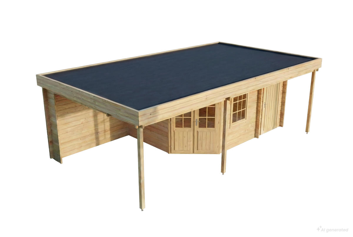 GARTENHAUS Holz Johanna - Naturfarben, Holz (718/228/420cm) - Alpholz