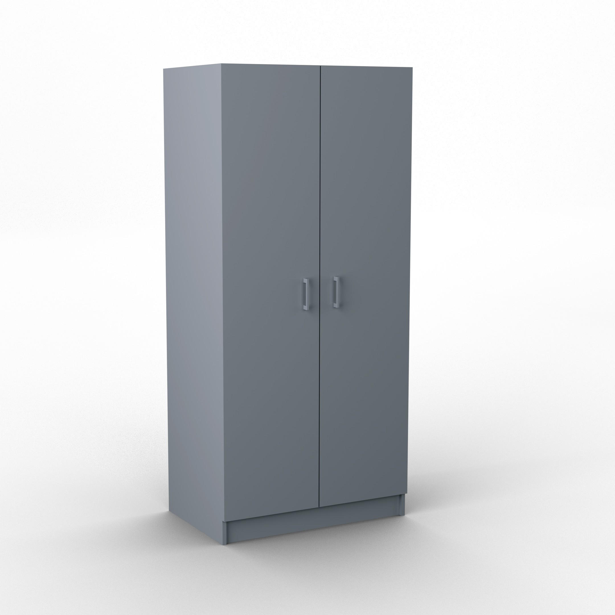 DREHTÜRENSCHRANK PINELLO 81/177/52cm 2-türig Graphitfarben - Graphitfarben, Holzwerkstoff (81/177/52cm) - MASSENO