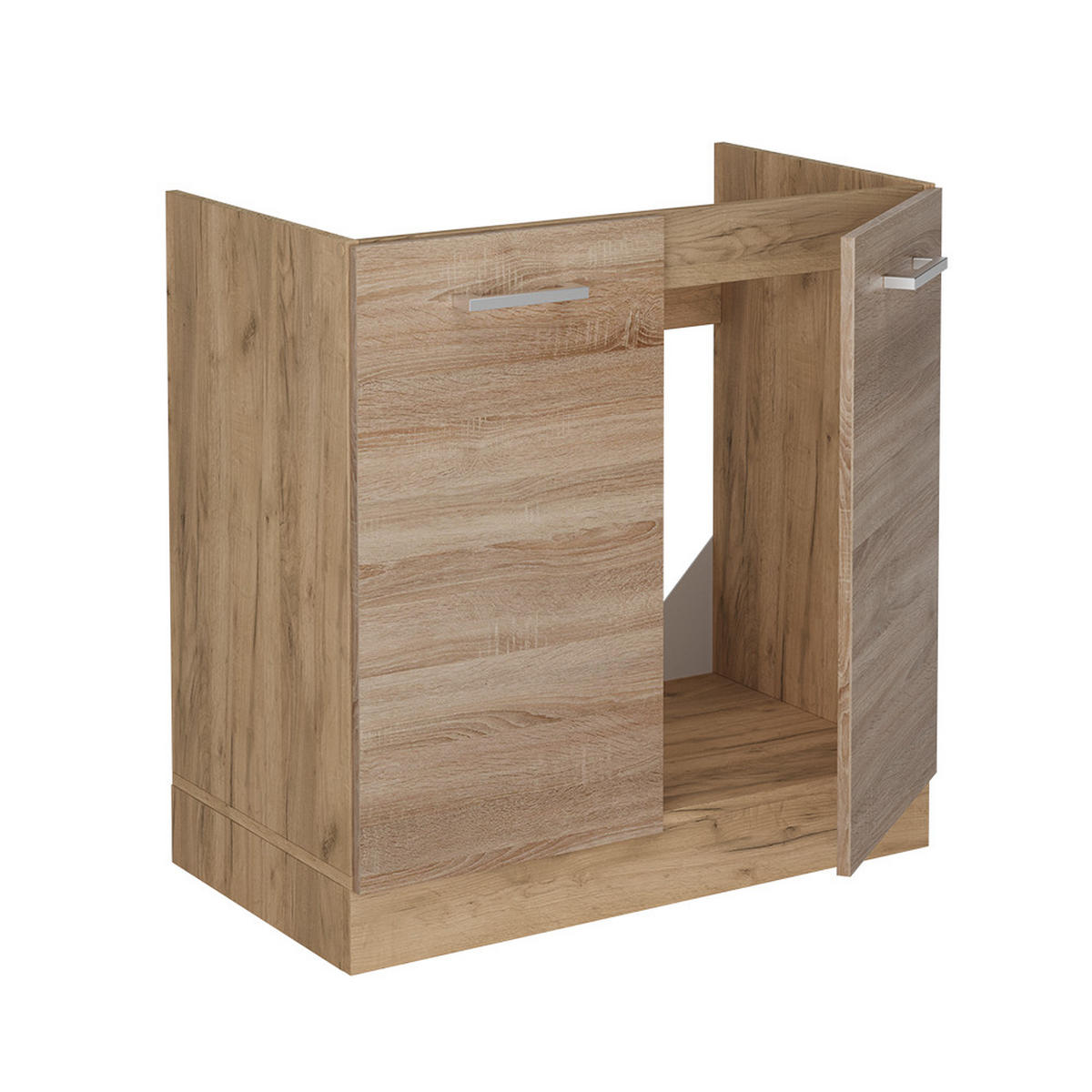 SPÜLENUNTERSCHRANK R-Line Sonoma 80 cm , AP Eiche - Honigeiche/Eiche Wotan, Holzwerkstoff (80/81.6/60cm) - Vicco