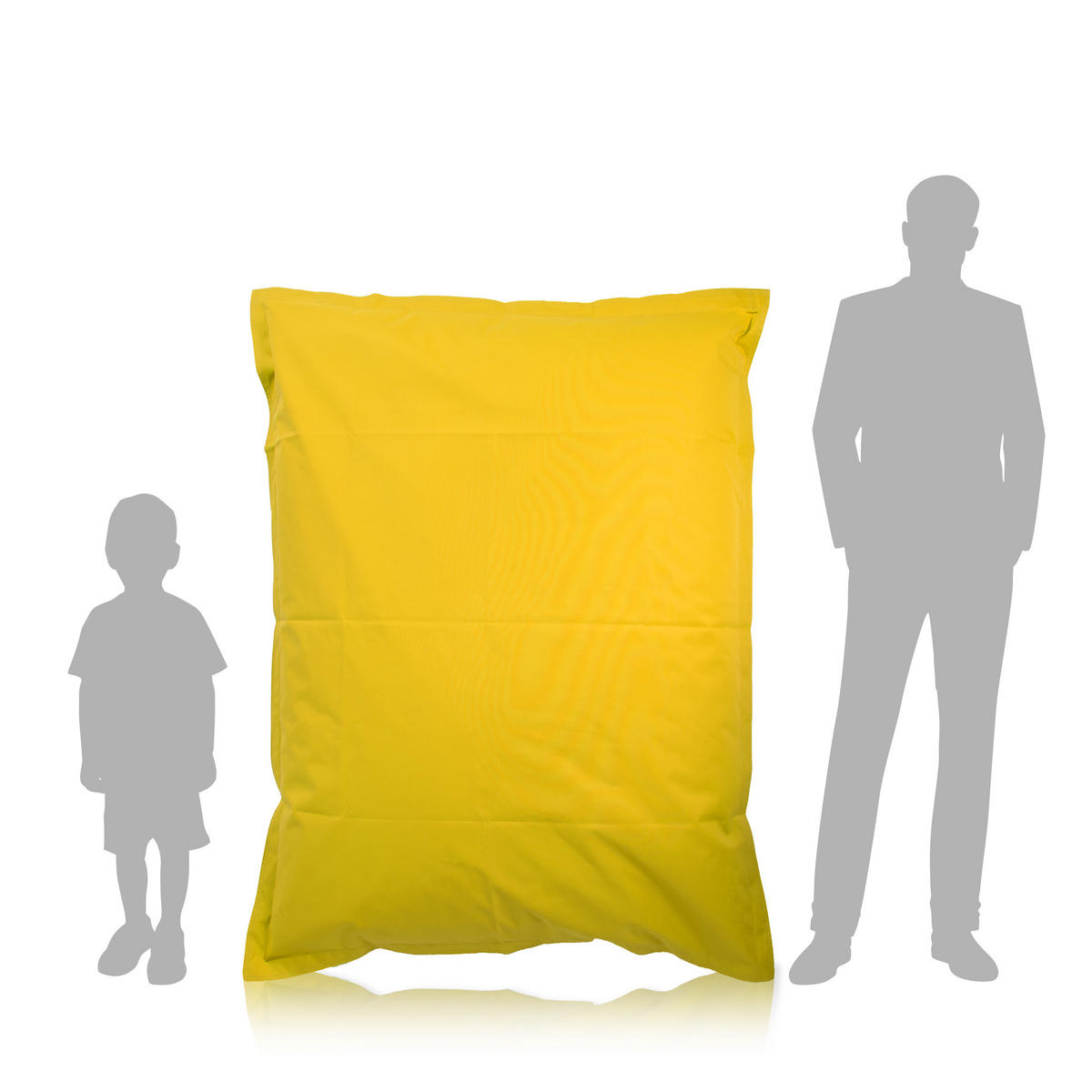 SITZSACK XXL 2er Set "Square" + "BeBi" - Gelb, Textil (140/25/180cm) - Green Bean