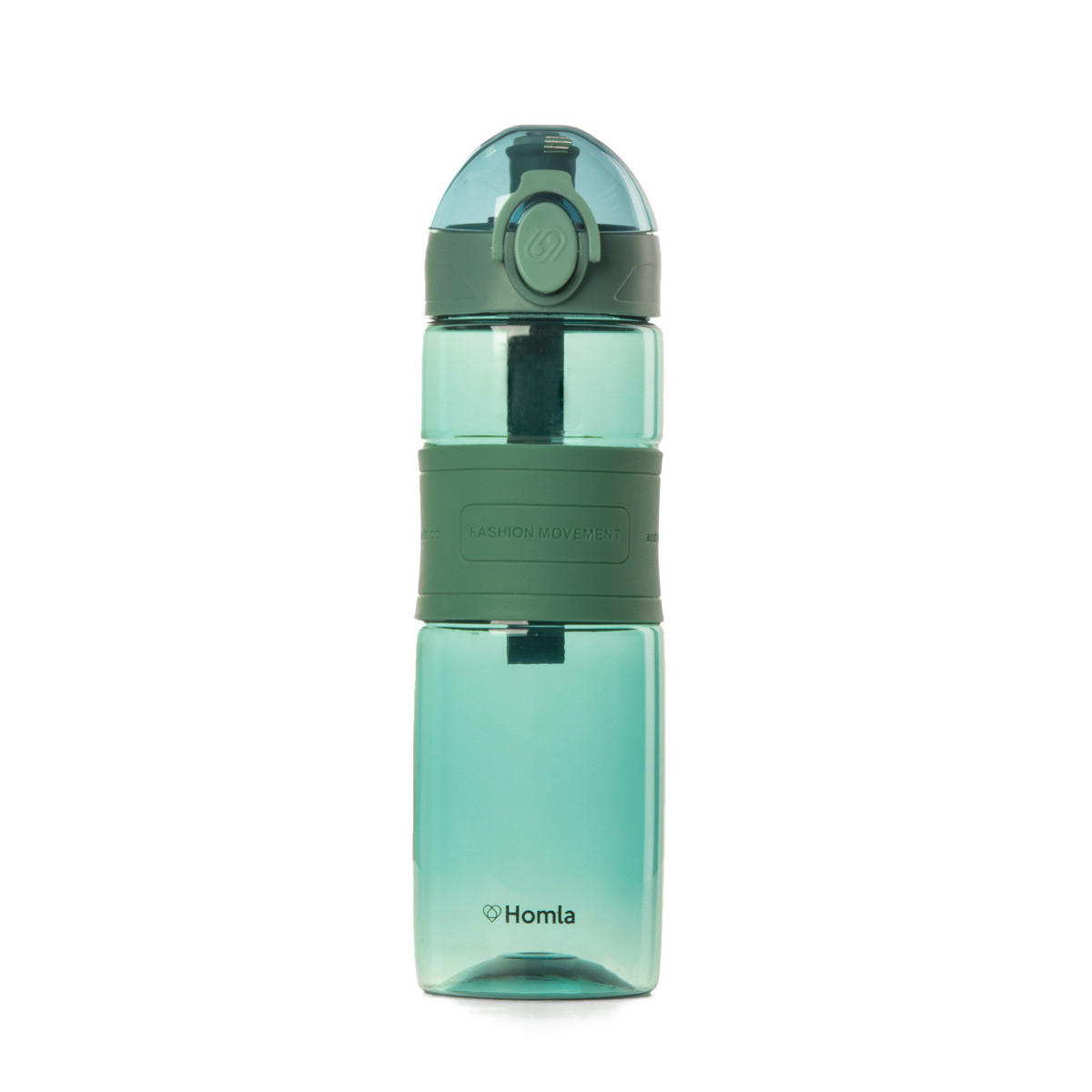 FLASCHE Poppie grün 600 ml - Grün, Kunststoff (0.6L) - Homla