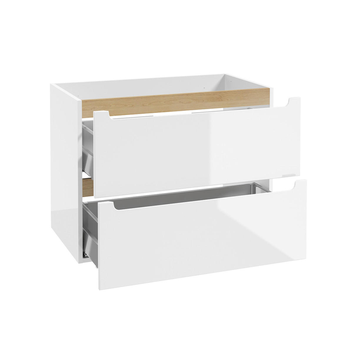 WASCHTISCHUNTERSCHRANK 80cm Livia Weiß - Weiß, Holzwerkstoff (80/60/45cm) - Petits-meubles